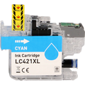 Brother LC421XLC inktcartridge cyaan, hoge capaciteit (Huismerk) 7,5 ml 