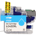Brother LC422XLC inktcartridge cyaan, hoge capaciteit (Huismerk) 19 ml 