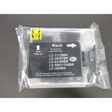 Brother LC980BK XL inktpatroon zwart hoog volume (Huismerk) 30 ml 
