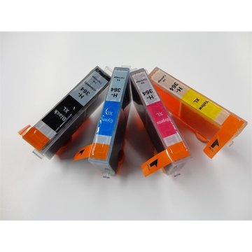 Compatible HP 364XL met chip Multipack: zwart + cyaan + magenta + geel (Huismerk) 