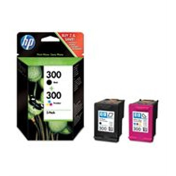 HP 300 (CN637EE) Dubbelpak: zwart en kleur inktpatronen (Origineel) 
