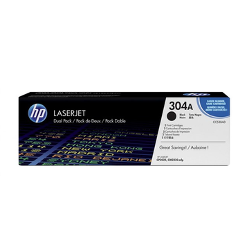 HP 304A (CC530AD) toner zwart dubbelpak (Origineel) 2 stuks 2x3500 pag 