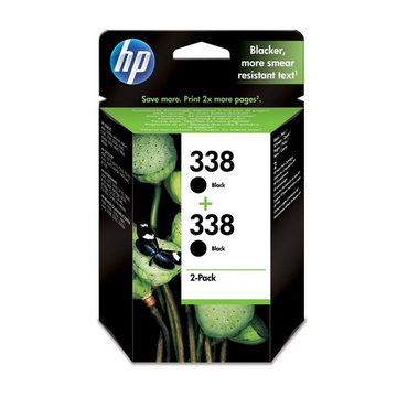HP 338 (CB331EE) inktpatroon zwart dubbelpak (Origineel) 11,5 ml 2 x 450 pag 