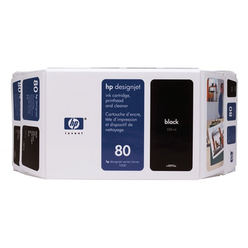 HP 80 (C4871A) inktpatroon zwart (Origineel) 382,8 ml 