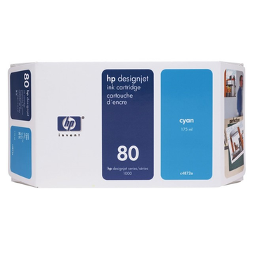 HP 80 (C4872A) inktpatroon cyaan (Origineel) 192 ml 
