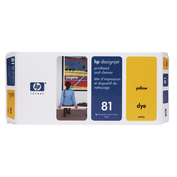 HP 81 (C4953A) printkop geel met printkopreiniger (Origineel) 