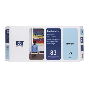 HP 83 (C4964A) UV printkop licht cyaan met printkopreiniger (Origineel) 706 ml 