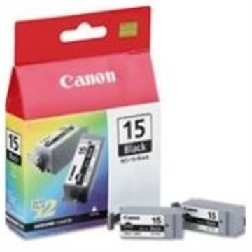 Canon BCI15BK: 2 x inktpatroon zwart (Origineel) 2 x 5,3 ml 