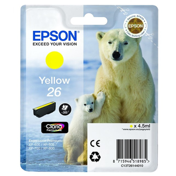 Epson 26 (T2614) inktpatroon geel (Origineel) 4,7 ml 300 pag 