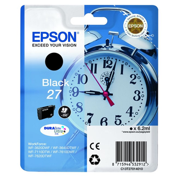 Epson 27 (T2701) inktpatroon zwart (Origineel) 6,3 ml 350 pag 
