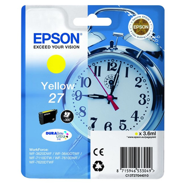 Epson 27 (T2704) inktpatroon geel (Origineel) 4 ml 350 pag 