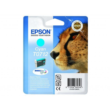 Epson T0712 inktpatroon cyaan (Origineel) 5,9 ml 345 pag 