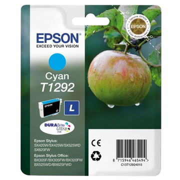 Epson T1292 inktpatroon cyaan, hoge capaciteit (Origineel) 7,3 ml 474 pag 