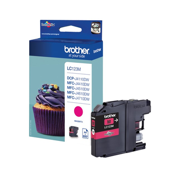 Brother LC123M inktpatroon magenta (Origineel) 6,7 ml 600 pag 