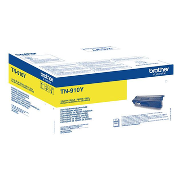 Brother TN910Y toner geel hoge capaciteit (Origineel) 9000 pag 