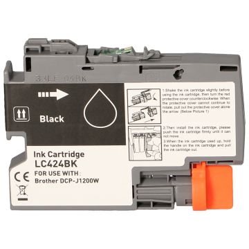 Brother LC424XLBK inktcartridge zwart hoge capaciteit (Huismerk) 16ml 