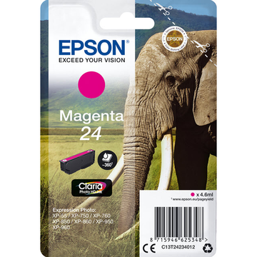 Epson 24XL (T2433) inktpatroon magenta, hoge capaciteit (Origineel) 8,8 ml 