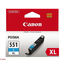 Canon CLI551C XL inktpatroon cyaan hoog volume (Origineel) 11,5 ml 695 pag 