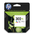 HP 302XL (F6U67AE) inktpatroon kleur hoog volume (Origineel) 8 ml 